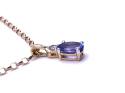 9ct Tanzanite & Diamond Pendant & Chain
