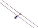 9ct Tanzanite & Diamond Pendant & Chain