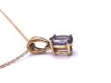 9ct Tanzanite Solitaire Pendant & Chain
