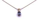 9ct Tanzanite Solitaire Pendant & Chain