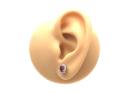 18ct Ruby & Diamond Cluster Stud Earrings 0.33ct