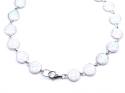 Silver Round Created Opal Bracelet