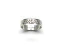 9ct White Gold Patterned Wedding Ring