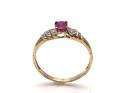 9ct Yellow Gold Ruby & Diamond Ring