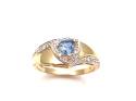 9ct Yellow Gold Sapphire & Zircon Ring