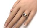9ct Yellow Gold Sapphire & Zircon Ring