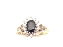 9ct Sapphire & Diamond Cluster Ring