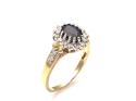 9ct Sapphire & Diamond Cluster Ring