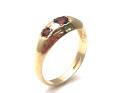 9ct Yellow Gold Garnet 3  Stone Ring
