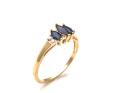 9ct Yellow Gold Sapphire & Diamond Ring