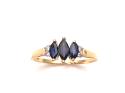9ct Yellow Gold Sapphire & Diamond Ring