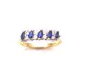 18ct Synthetic Sapphire & CZ Ring