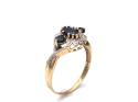 9ct Yellow Gold Sapphire & Diamond Ring