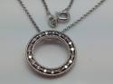 18ct White Gold Diamond Circle Pendant approx 0.20