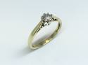 9ct Yellow gold Diamond Solitaire Ring