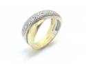 18ct Yellow Gold Diamond Crossover Ring