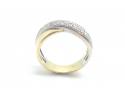 18ct Yellow Gold Diamond Crossover Ring