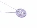 18ct Diamond Circle Pendant & Chain 0.58ct