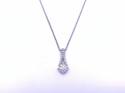 18ct White Gold Diamond Pendant & Chain 0.35ct