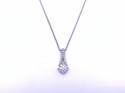 18ct White Gold Diamond Pendant & Chain 0.35ct