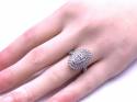 9ct White Gold Diamond Cluster Ring 0.75ct