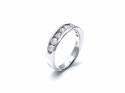 18ct White Gold Diamond Half Eternity Ring 0.75ct