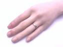 18ct White Gold Diamond Brushed Wedding Ring