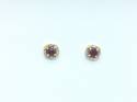 9ct Yellow Gold Ruby and Diamond Cluster Earrings