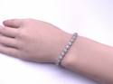 18ct White Gold Diamond Cluster Bracelet 5.00ct