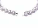 18ct White Gold Diamond Cluster Bracelet 5.00ct