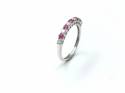 9ct White Gold Ruby & Diamond Eternity Ring 0.26ct