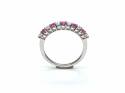 9ct White Gold Ruby & Diamond Eternity Ring 0.26ct