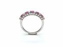 9ct White Gold Ruby & Diamond Eternity Ring