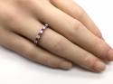 9ct White Gold Ruby & Diamond Eternity Ring 0.26ct