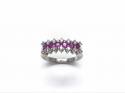 9ct White Gold Ruby & Diamond Ring 0.25ct