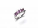 9ct White Gold Ruby & Diamond Ring 0.25ct