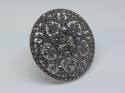 Silver Marcasite Disc Ring Size L