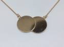 Sterling Silver Rose Gold Plated Coin Necklet