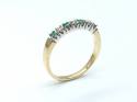 9ct Emerald and Diamond Eterniity Ring 0.11ct
