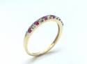 9ct Ruby and Diamond Eternity Ring 0.16ct