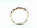 9ct Ruby and Diamond Eternity Ring 0.16ct