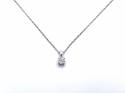 18ct Diamond Solitaire Pendant & chain 0.40ct