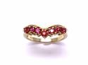 9ct Pink Dress Wishbone Ring