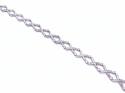 18ct White Gold Diamond Kiss Bracelet 7 1/2 inch