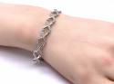 18ct White Gold Diamond Kiss Bracelet 7 1/2 inch