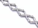 18ct White Gold Diamond Kiss Bracelet 7 1/2 inch