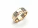 18ct 3 Colour Wedding Ring 7mm