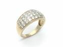 9ct Yellow Gold CZ Pave Ring