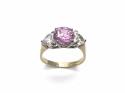 9ct Yellow Gold Pink and White CZ Ring