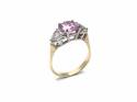 9ct Yellow Gold Pink and White CZ Ring